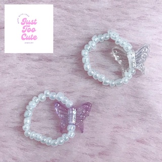 [พร้อมส่ง] b u t t e r f l y c o l l e c t i o n (cute beaded rings / แหวนลูกปัดน่ารักสีสันสดใส bead ring แหวนลูกปัด