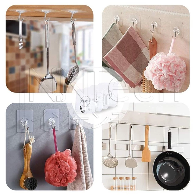 ⚡2บาท⚡(1 ชิ้น) InnHome ตะขอแขวนติดผนัง ที่แขวนติดผนัง ตะขอกาวติดผนัง ที่แขวนของ แบบใส อเนกประสงค์ไม่ต้องเจาะ Magic Hook thumbnail 5