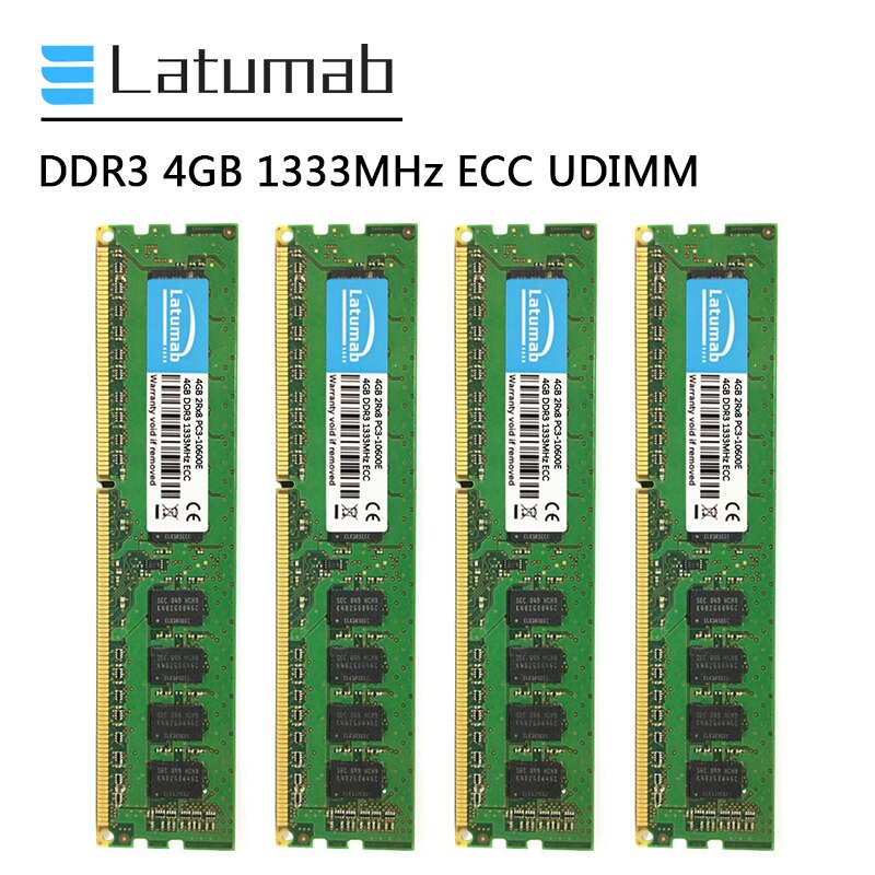 ♚☜✼Latumab Workstation Memory DDR3 4GB 8GB 16GB RAM 1333MHz หน่วยความจำ 240Pin ECC UDIMM PC3-10600E 1.5V DDR3 ECC Unbuff