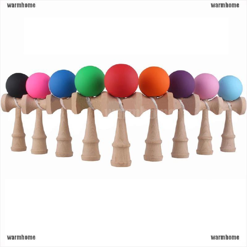 {warmhome} 1 ชิ้น Kendama เกมดั้งเดิมของญี่ปุ่น ของเล่นไม้ ลูกบอลทาสียางพารา