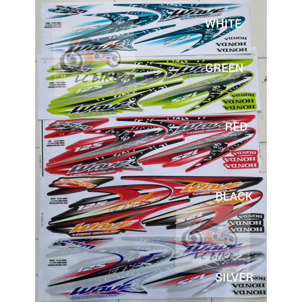 WAVE125 R WAVE125R SIAM BODY STICKER STRIKE STRIPE