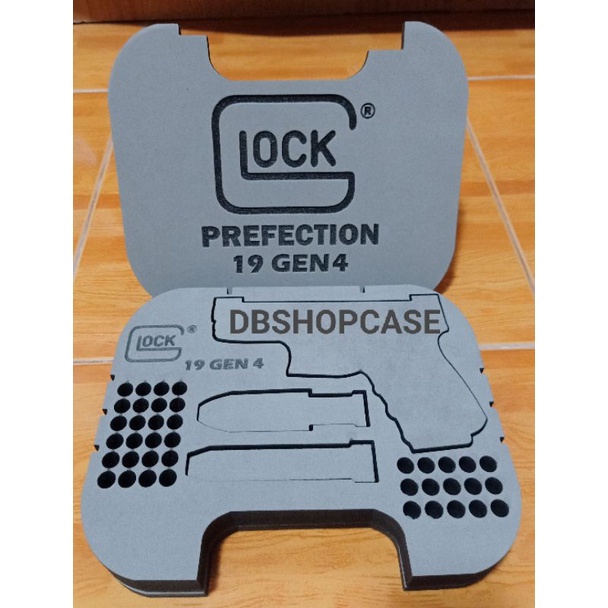 EVA - GLOCK 19 GEN 4 โฟมตัดเข้ารูปกล่องเดิม