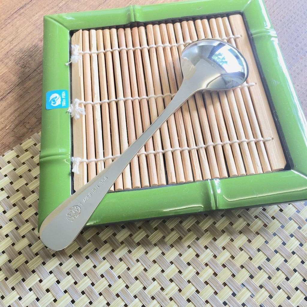 TwinFish ช้อนซุปคาวสแตนเลสใช้เป็นช้อนตักแบ่งได้ ใช้ตักข้าวต้ม ตักโจ๊ก 1ชิ้น ยาว18ซม. รหัส82-07 - รูปที่ 2