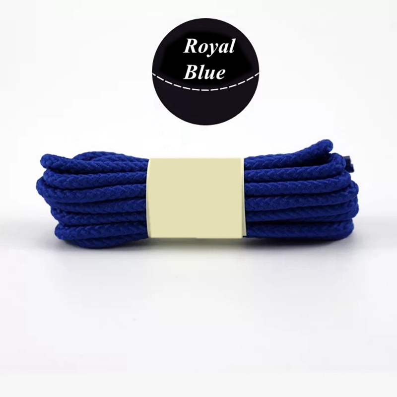 เชือกผูกรองเท้าผ้าใบ ทรงกลม ยาว 80 ซม. 100 ซม. 120 ซม. 140 ซม. 160 ซม. 14 สี 1 คู่