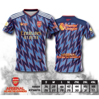 เสื้อบอลพิมพ์ลาย ยอดฮิต ลายอาเซนอล สีน้ำเงิน ARSENAL