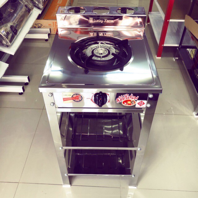 Luckyflame เตาชั้นหัวเดียว สแตนเลสทั้งตัว รุ่นAT-502R⚡️แถมหัวปรับ+สาย⚡️