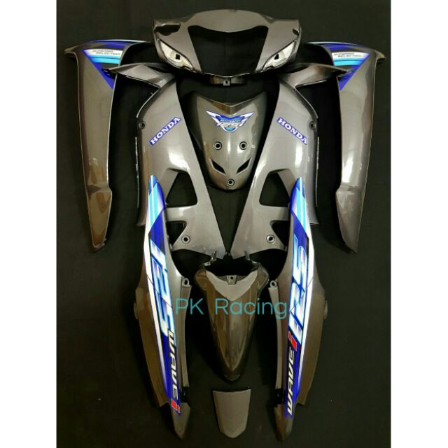 ชุดสีเวฟ100s ยูบ็อก สีเทาเข้ม ครบชุดพร้อมสติ้กเกอร์