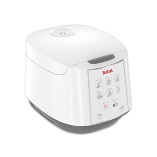 Tefal หม้อหุงข้าวไฟฟ้า ความจุ 1.8 ลิตร รุ่น RK732166 -White แถม ถาดนึ่ง ทัพพี ช้อนซุป ถ้วยตวง