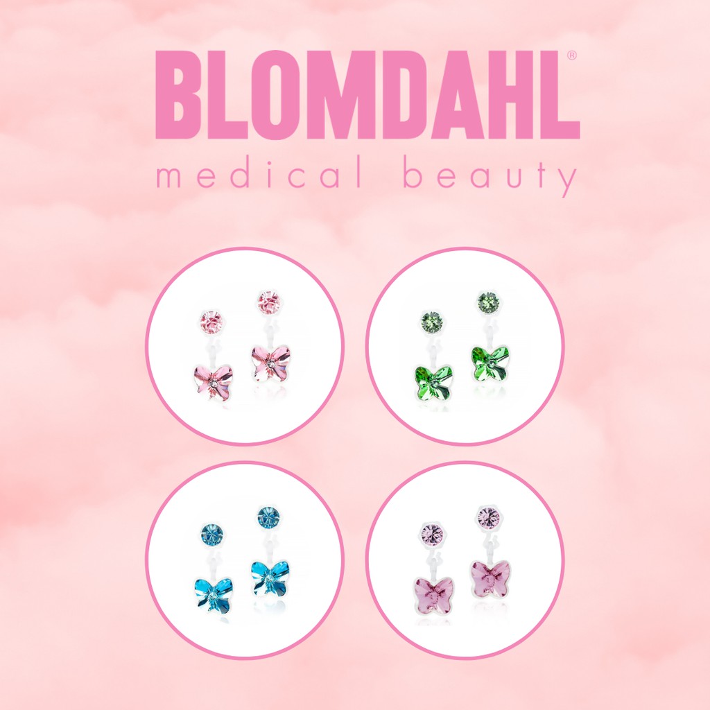 Blomdahl ต่างหู Pendent Butterfly ขนาด 4/5mm. มีให้เลือก 4 สี