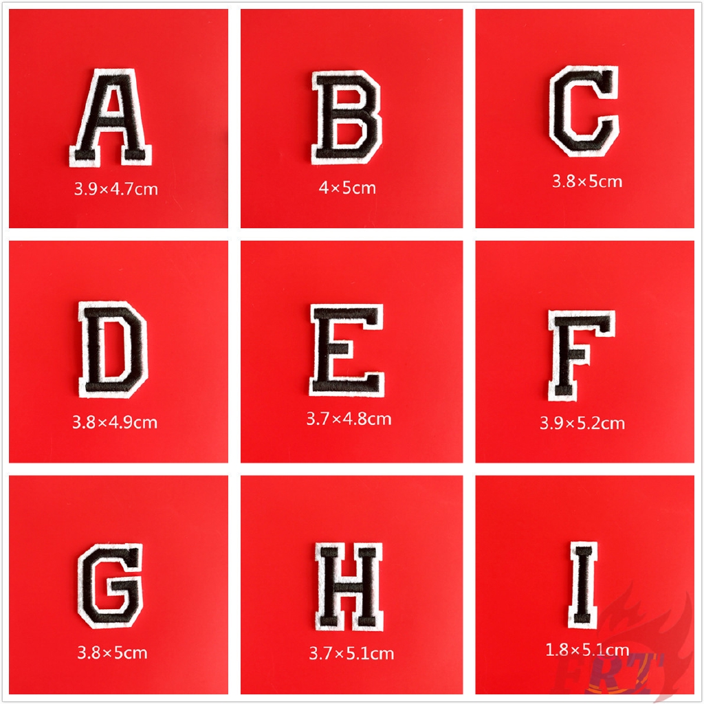 ✿ แผ่นแพทช์รีดติดเสื้อ ลายตัวอักษร สีดํา และสีขาว (ตัวอักษรสีดํา) ✿ แผ่นแพทช์ ปักลาย Diy สําหรับติดตกแต่งเสื้อผ้า จํานวน 1 ชิ้น