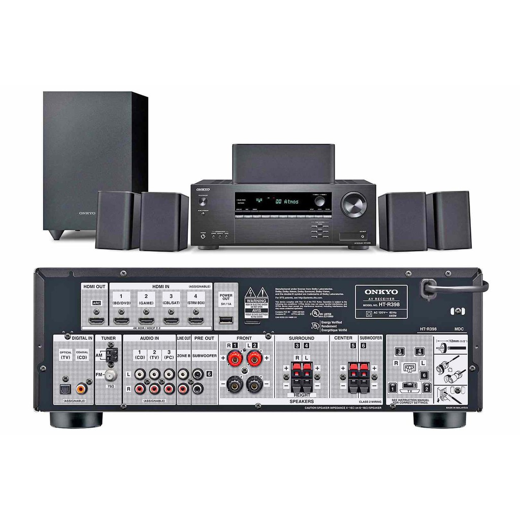 Onkyo HT-S3910 Home Theater Receiver Speaker Package 5.1ch - Hdhifi ...