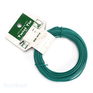 kool  15m Plant Twist Tie Garden Wire Green Coated String DIY For Garden Training Support Strap Bonsai Outlet Cable