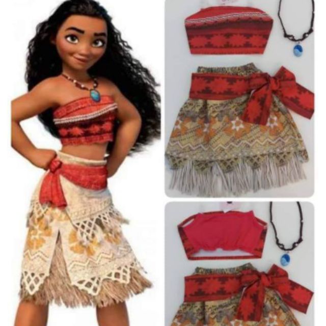 พร้อมส่ง ชุดโมอาน่า+สร้อย #ชุดโมอาน่า Moana