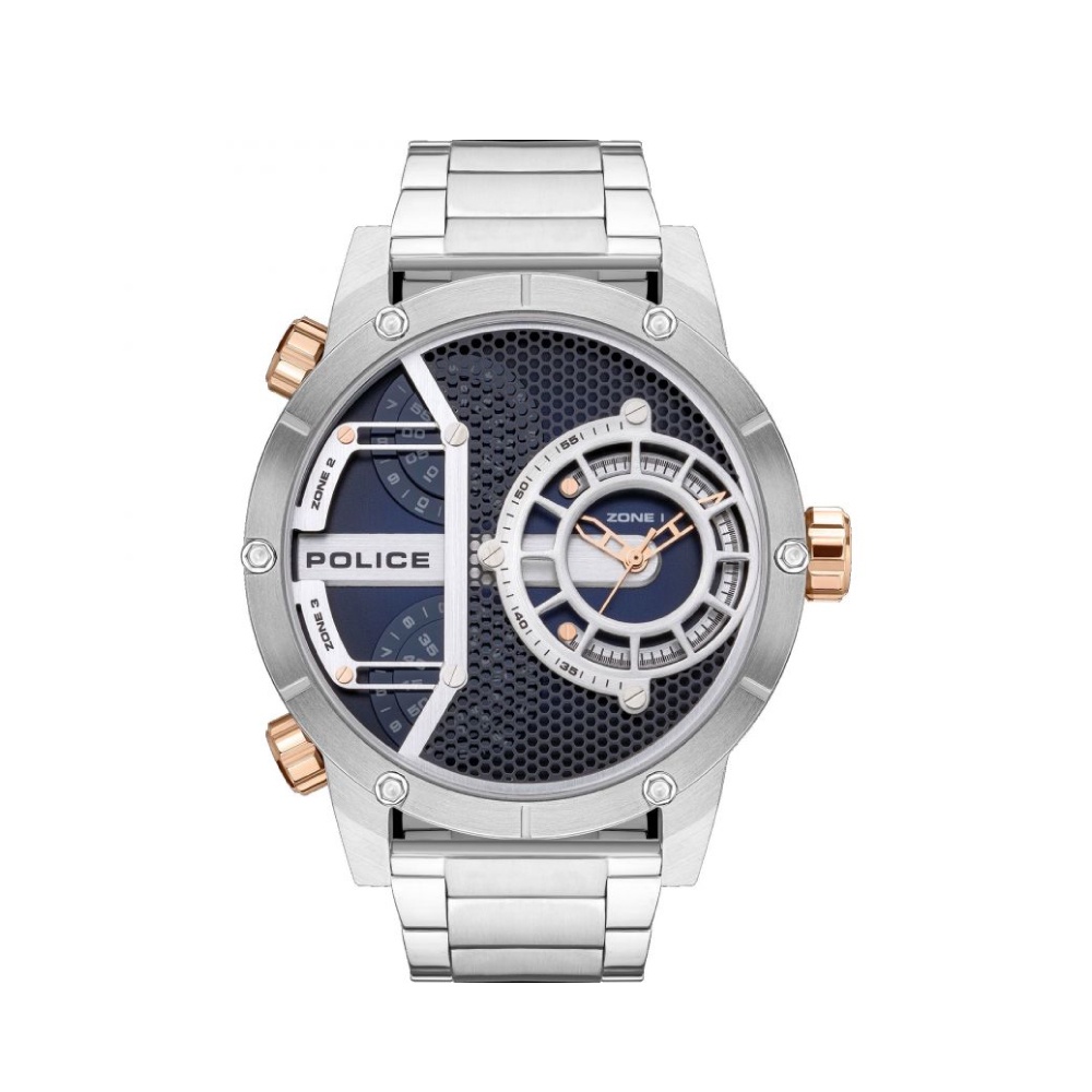 (ของแท้ประกันช้อป) POLICE นาฬิกาข้อมือผู้ชาย Multifunction VIBE watch รุ่น PEWJG2118104 สีเงิน นาฬิกาข้อมือ