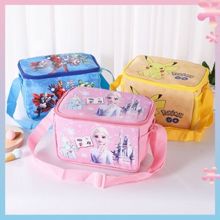 Childrens lunch box bag student insulation bag handbag crossbody cartoon cute thickened aluminum film waterproof Bento bag