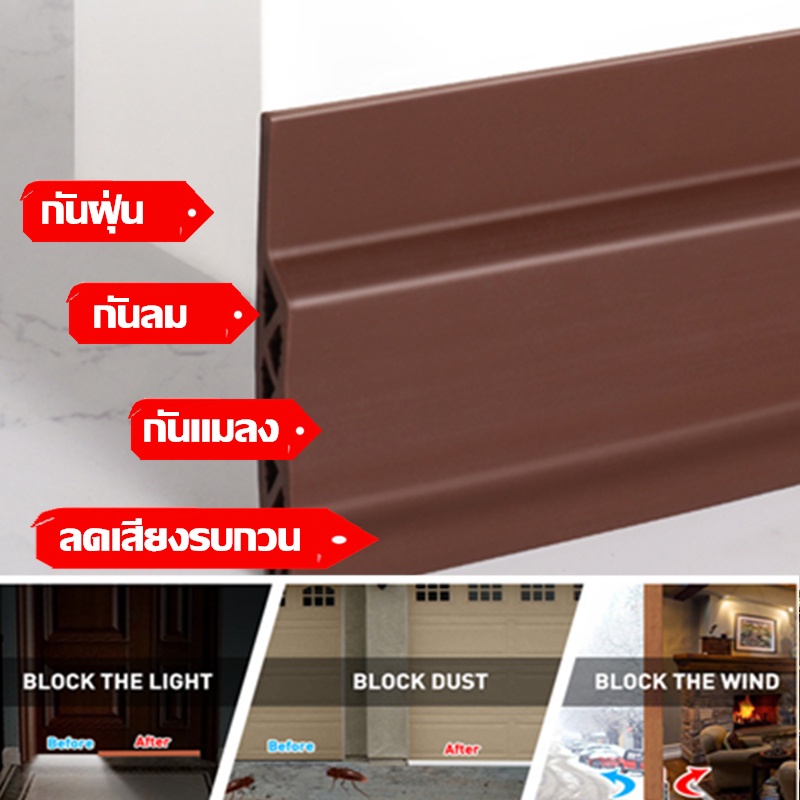 แถบกันเสียงตะเข็บประตู ที่กันประต ที่กั้นประตูกันแมลง แถบปิดผนึกด้านล่างประตูสามชั้น แถบกันน้ำ