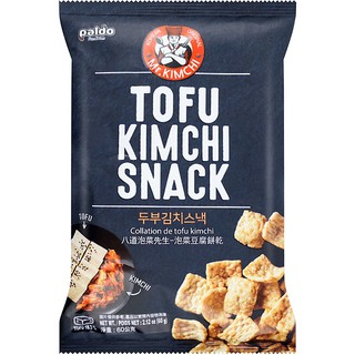 แพ็ค 2 ชิ้น Paldo Tofu Kimchi Snack 60g. พาลโด โทฟุ กิมจิ สแน็ค ขนมเต้าหู้อบกรอบรสกิมจิ 60 กรัม.