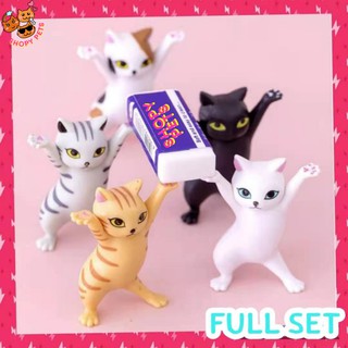 ราคาครบชุดได้ทั้ง 5 สี 🐱ฟิกเกอร์แมวเต้น🐱 โมเดลแมว ตุ๊กตาแมว แมววางปากกา ถือของ แบกของได้ แมว ของเล่น โมเดล DC1-F