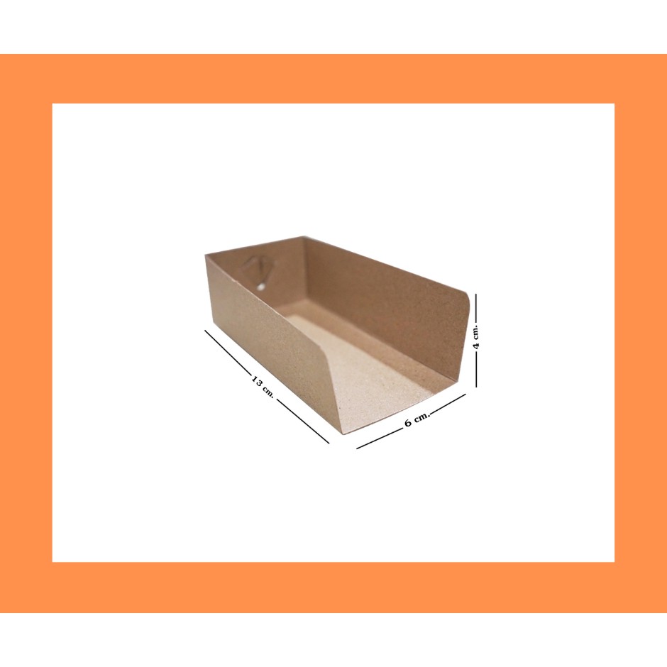 (100ใบ) ถาดกระดาษรองHotdogใหญ่ ฟู้ดเกรด (ขนาด 6 x 13 x 4 ซม.) TC087_INH100