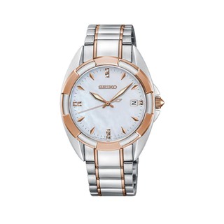 SEIKO Diamond นาฬิกาข้อมือผู้หญิง 2 กษัตริย์ สายสแตนเลส รุ่น SKK888P1,SKK888P - สีเงิน/Rosegold