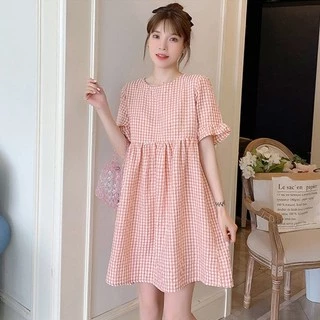 SUNDAY2020🎀 เดรสลายตารางสไตล์คาวาอี้ น่ารักเกินต้านมากแม่ ใครไม่มีคือพลาด มี 3 สีสวยไม่ไหววว