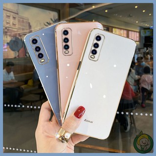 เคส vivo Y15 2020 Y17 Y12 electroplate Y17 Y12 Y19 Y15 2020 case soft Y19 Y15 เคสโทรศัพท์เคลือบด้วยไฟฟ้า Case