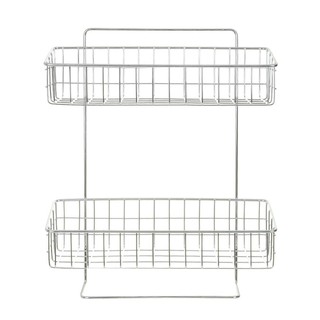 ชั้นแขวนติดผนัง 2 ชั้น ZIM P102N สเตนเลส2-TIER BATH CORNER RACK ZIM P102N STAINLESS STEEL