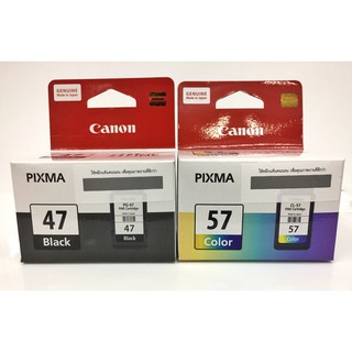 CANON INK PG-47 BLACK + CANON INK CL-57 COLOR แท้100%