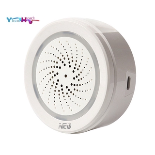 Temperature Humidity Alarm Sensor Wifi Siren Tuya Smart Life App Work with for ECHO Alexa Google Home IFTTT