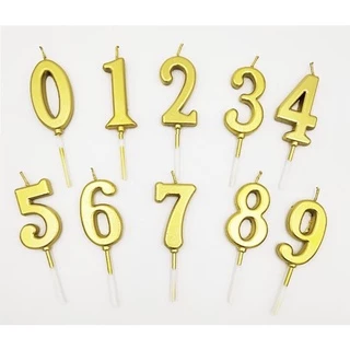 เทียนตัวเลขวันเกิดสีทอง0-9(6)