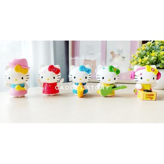 โมเดล เฮลโลคิตตี้ ของเล่น แม็คโดแนลด์ ของแถม Hello Kitty Model McDonald ตุ๊กตา คิตตี้ Sanrio กล่องใส่ของ ปอมปอมปุริน