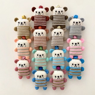 พวงกุญแจ ตุ๊กตา ตุ๊กตาถักสูง 4 นิ้ว งานฝีมือ handmade โครเชต์ Crochet Doll