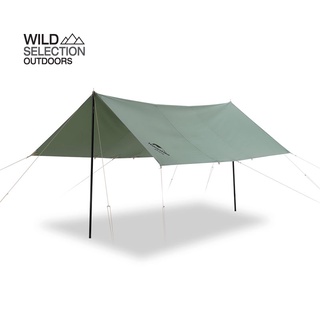 ทาร์ป Naturehike ฟลายชีท พร้อมเสา ขนาด 4 เมตร (NOUN) Cotton square canopy with 2 poles NH21YW152