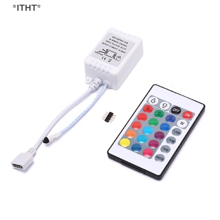 [[ITHT]] LED RGB Controller 24 Key IR Remote DC12V Dimmer Control Box For LED Strip Light [Hot Sell]