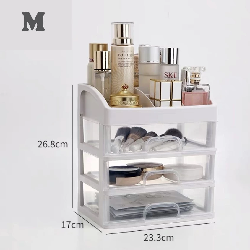 HEINOกว้าง23.3cmชั้นวางเครื่องสำอาง3ชั้น อุปกรณ์แต่งหน้า กล่องเก็บเอนกประสงค์แบบมีลิ้นชัก เป็นมิตรกับสิ่งเเวด thumbnail 9