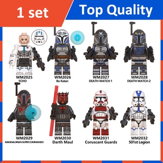 Wm6098 ของเล่นตัวต่อฟิกเกอร์ Stars War Movie Series Echo Bo Katan Death Watch Maul 501st 8 ชิ้น ต่อชุด