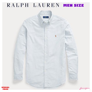 RALPH LAUREN CLASSIC FIT STRIPED OXFORD SHIRT ( MEN SIZE )