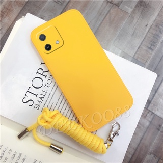 เคสโทรศัพท์มือถือ TPU แบบนิ่ม พร้อมสายคล้อง สําหรับ OPPO A16K A95 A55 A74 4G 5G A54 A16 A94 A16K