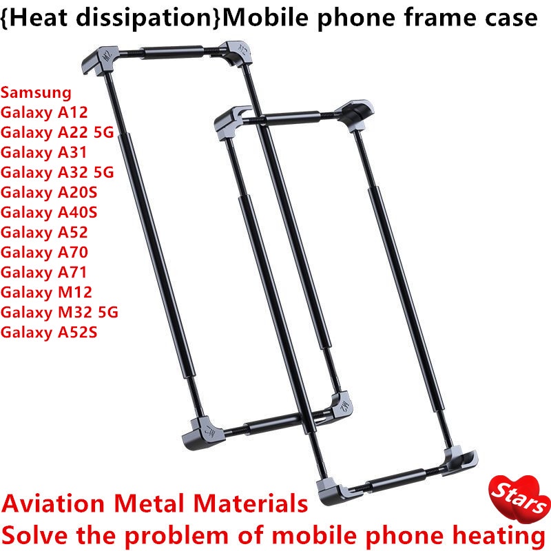 Samsung Galaxy A22 A31 A32 A20S A40S A52 A52S A70 A71 A12 M12 M32 4G 5G/เปลือก โลหะ/เปลือก/กรอบ/โทรศัพท์มือถือ การกระจายความร้อน/กันกระแทก/เคสหลัง/ฝาครอบป้องกัน