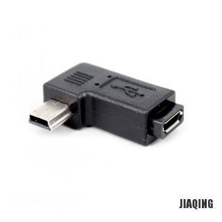 [JIAQING] มินิ USB Type A ตัวผู้ เป็น Micro USB ตัวเมีย 90 องศา