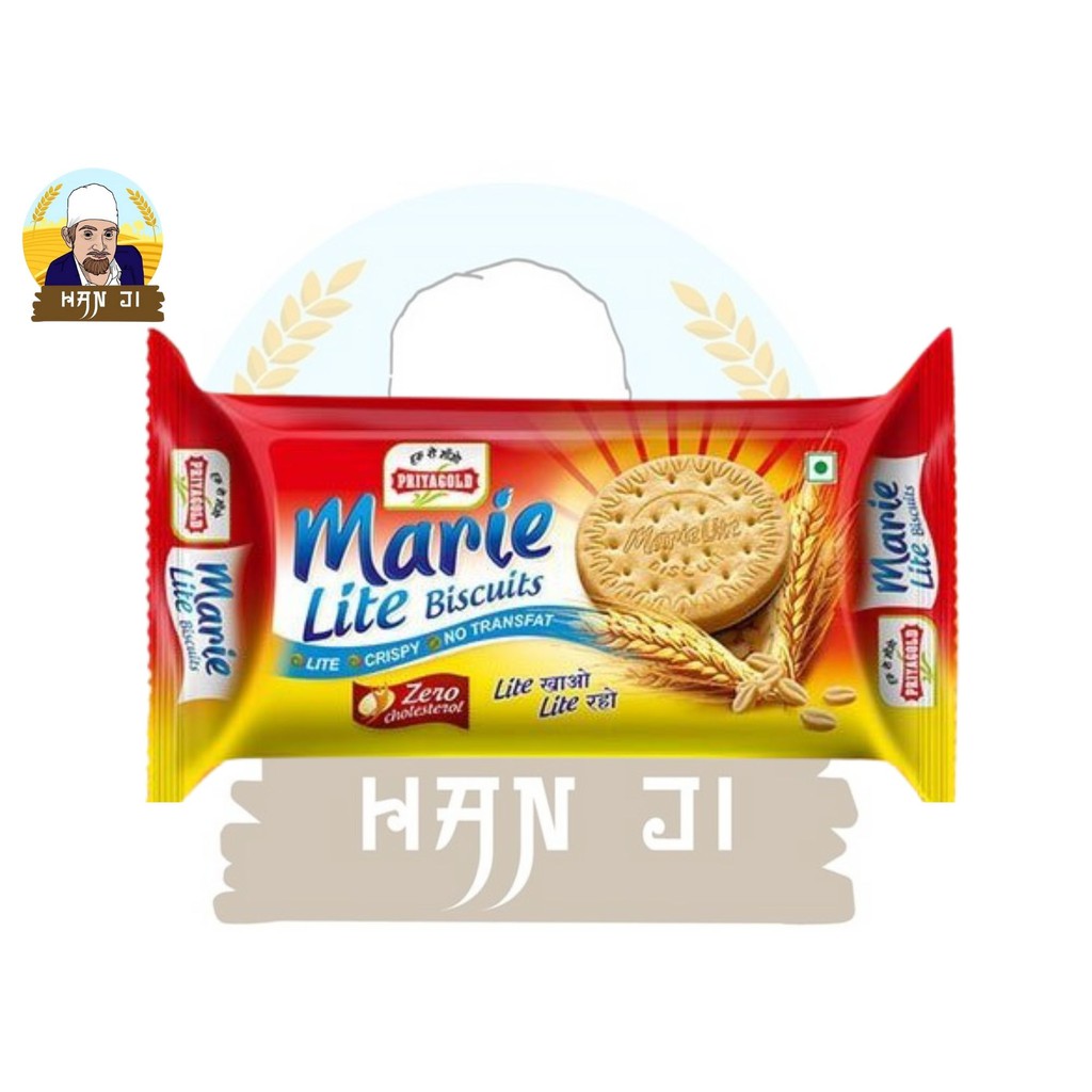 Priyagold Marie Lite Biscuit บิสกิตข้าวสาลี น้ำตาลน้อย