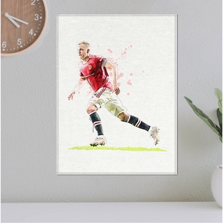 โปสเตอร์ ผ้าแคนวาส Donny van de Beek Manchester United ดอนนี่ ฟาน เดอ เบ็ค นักฟุตบอล แมนยู แมนเชสเตอร์ยูไนเต็ด