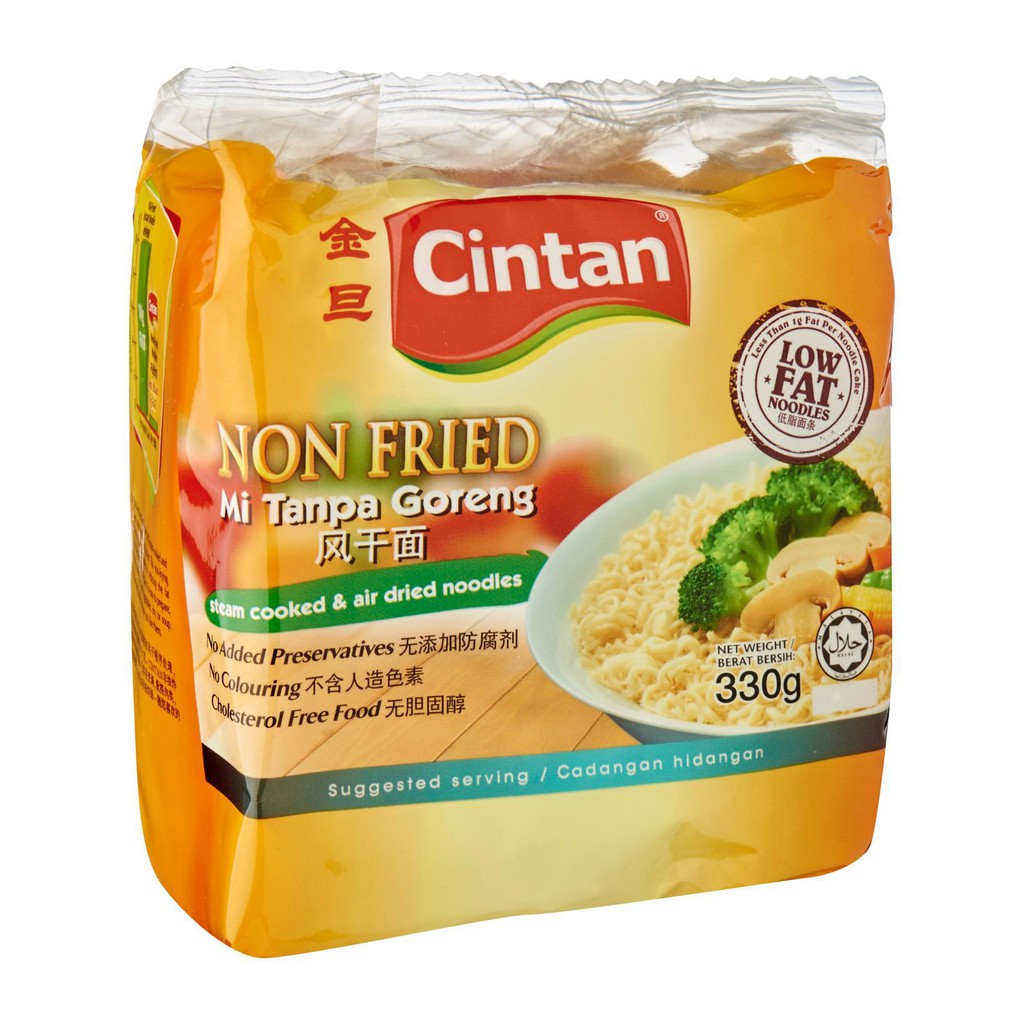 บะหมี่ Cintan ไม่ทอดน้ำมัน เจ สำหรับผัด (ฮาลาล )  Cintan  Non-Fried Original Instant Noodle 金旦风干面 Mi