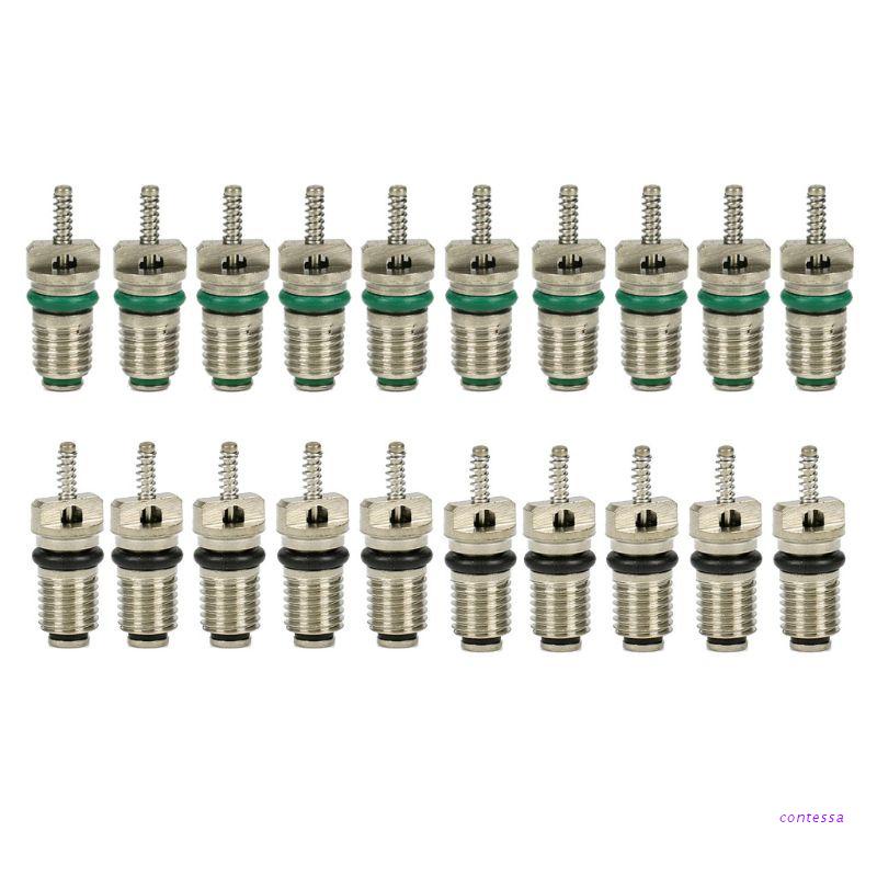 Con ชุดเข็มวาล์วยางรถยนต์ AC R134A 134a ทนความร้อน 10 ชิ้น
