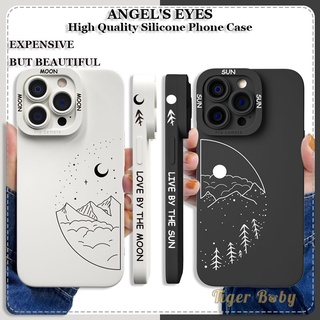 เคสคู่ SAMSUNG J8 2018 S10E S20 ULTRA S21 ULTRA S22 ULTRA สำหรับโทรศัพท์ซิลิโคนปลอกนิ่มเรียบง่าย Sun Moon ผู้ชายผู้หญิงคลุมทั้งหมดเคสกันกระแทก