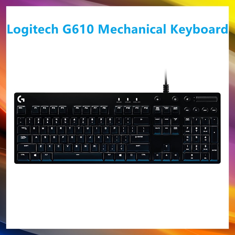 Logitech G610 Orion Gaming Mechanical Keyboard Cherry Switch MX Blue/Red With White Backlit Support 