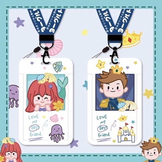 (พร้อมส่ง🧜‍♀️) สายคล้องบัตร ที่ห้อยบัตรพนักงาน สายคล้องคอลายการ์ตูนนางเงือก เจ้าชาย สีสันสดใส ลายน่ารักมาก