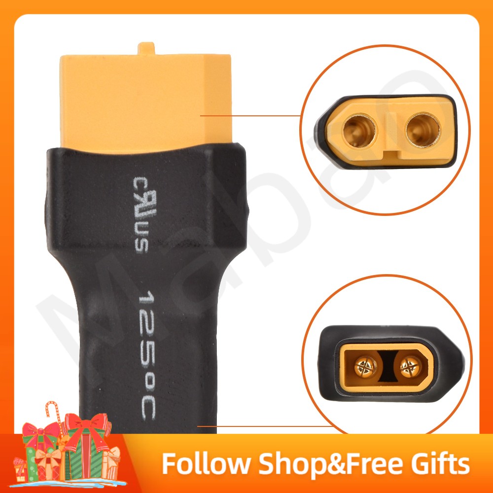 XT60 Female to XT30 Male Plug Connector for RC Drone Charger