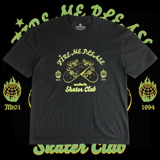 เสื้อยืดคอกลมโอเวอร์ไซส์ และไซส์ธรรมดา แนวสตรีท - Jeopardize SkaterClub Oversize &amp; Normal size Tee Shirt