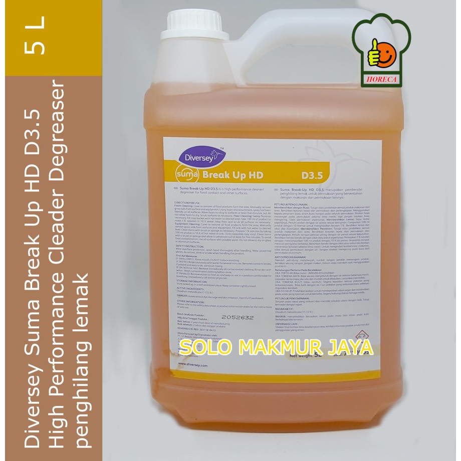 Diversey Suma Break Up HD D3.5 Grease 5 Ltr